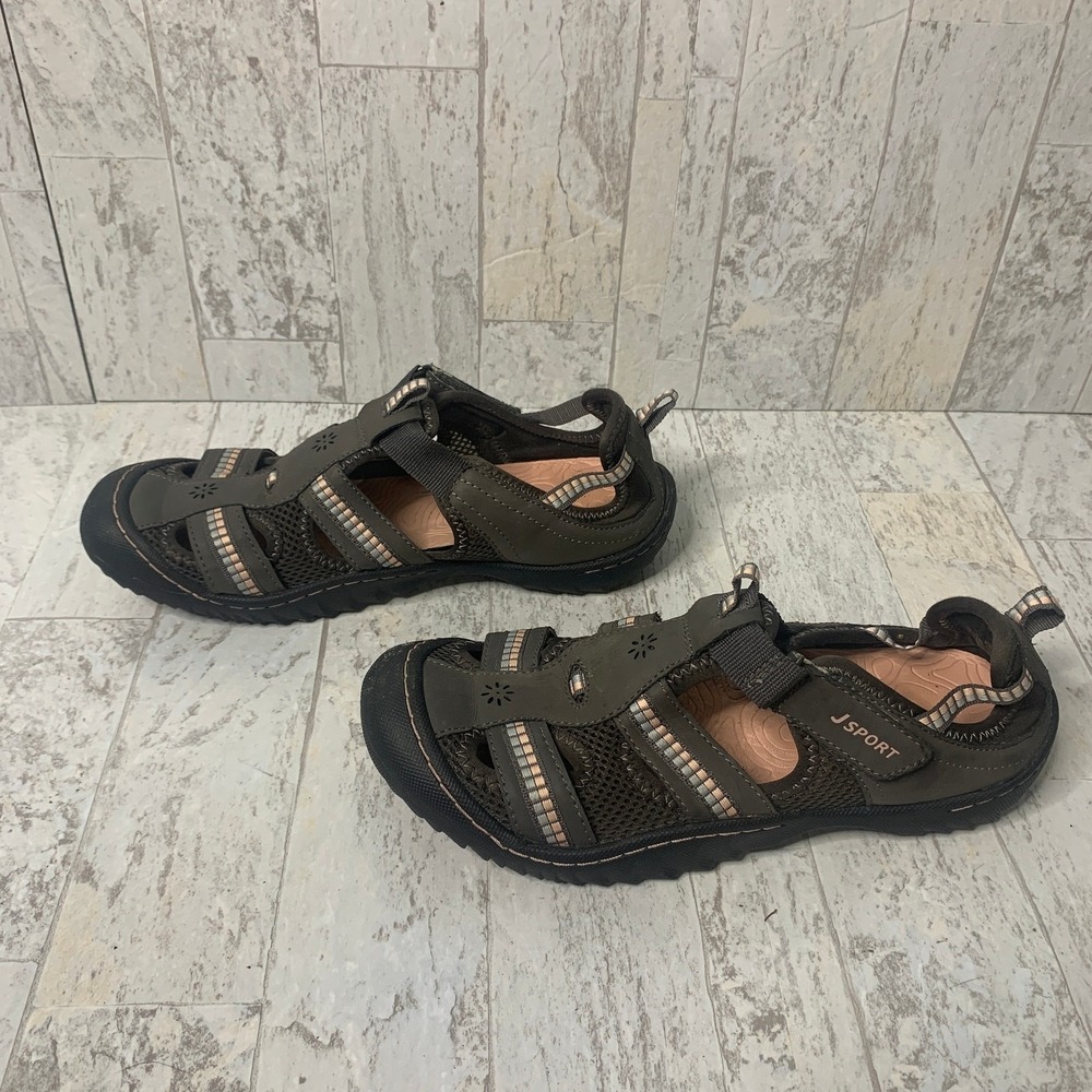 JSport By Jambu Womens Flats Size 7.5M Black Vegan Leather‎ Regatta Pull On
